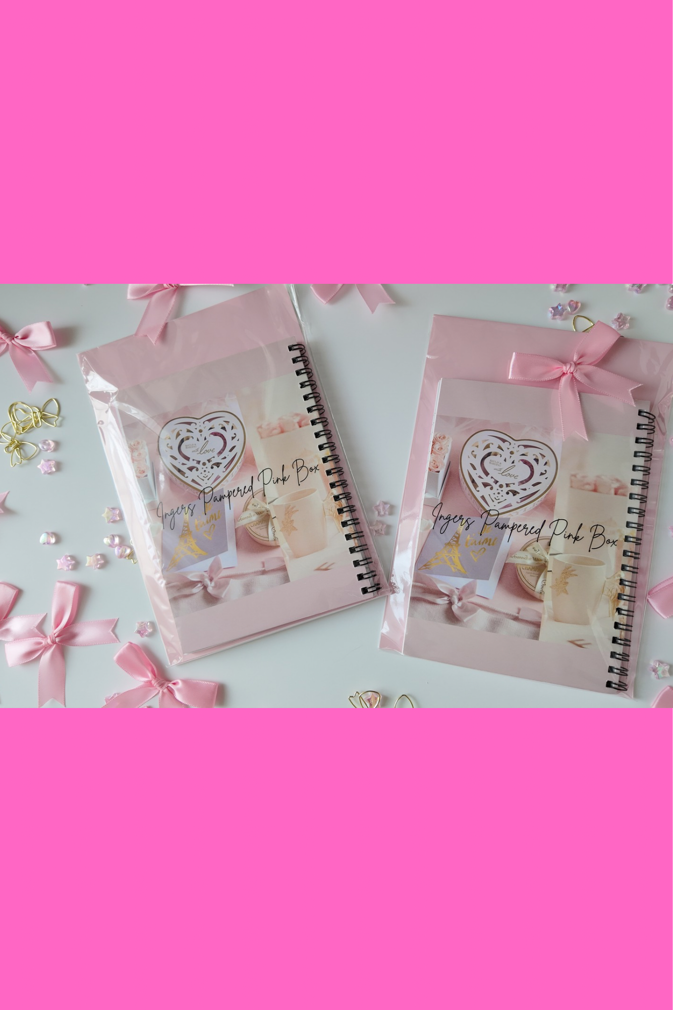 5x7 INGER’S PAMPERED PINK BOX NOTEBOOK