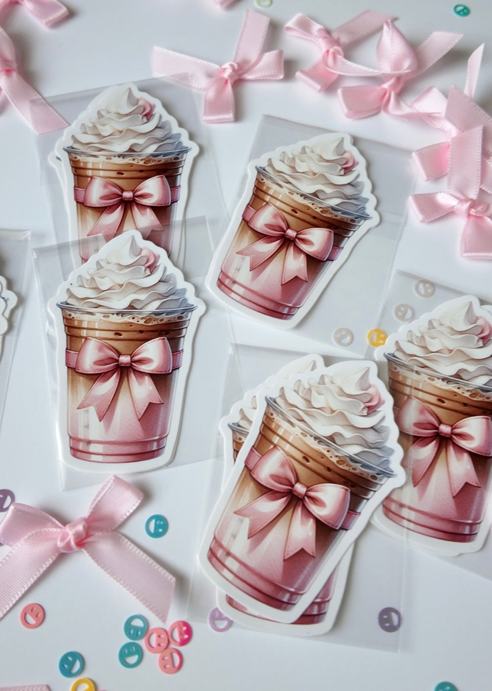 COFFEE & WHIP CREAM STICKERS (2 in a pack)