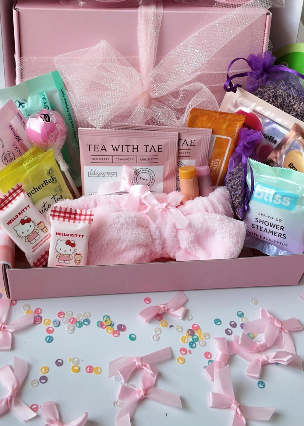 SLUMBER PARTY PINK SPARKLE BOX(Buy 10 or more and discount is $15.00 each code at checkout is BRIDE15