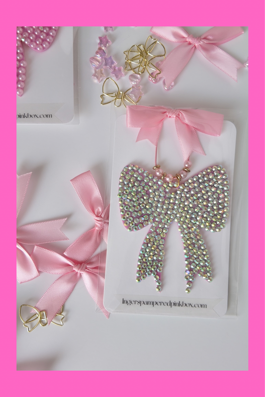 CRYSTAL HANDMADE BOW PAPER CLIP