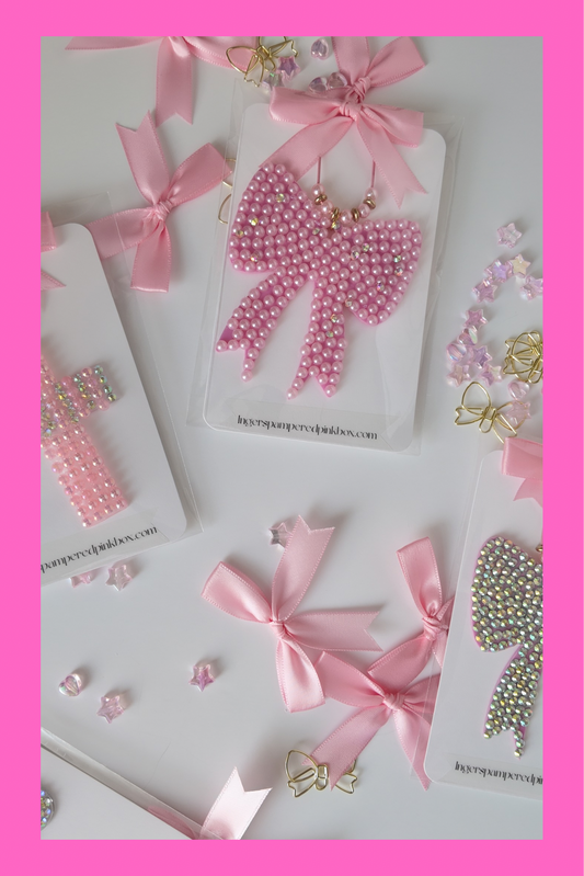 PEARL PINK JUMBO BOW PAPER CLIP