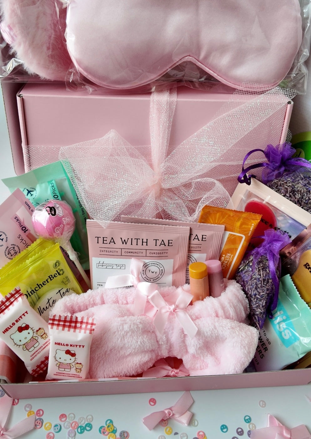 SLUMBER PARTY PINK SPARKLE BOX(Buy 10 or more and discount is $15.00 each code at checkout is BRIDE15