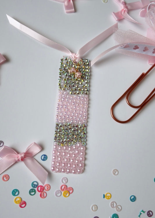 DIAMONDS & PEARLS ACRYLIC BOOK MARK (HANDMADE)