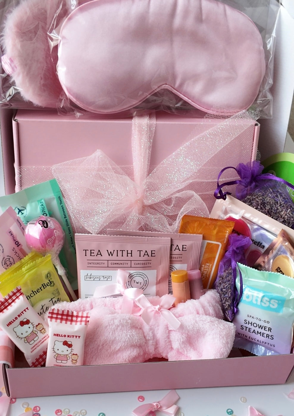SLUMBER PARTY PINK SPARKLE BOX(Buy 10 or more and discount is $15.00 each code at checkout is BRIDE15