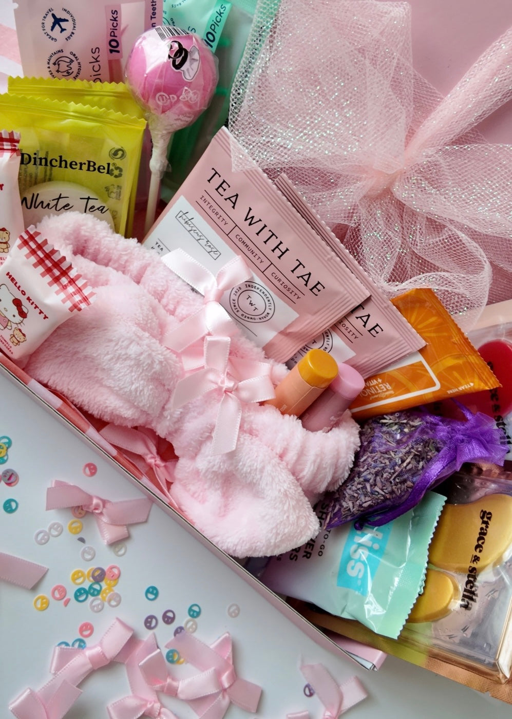 SLUMBER PARTY PINK SPARKLE BOX(Buy 10 or more and discount is $15.00 each code at checkout is BRIDE15