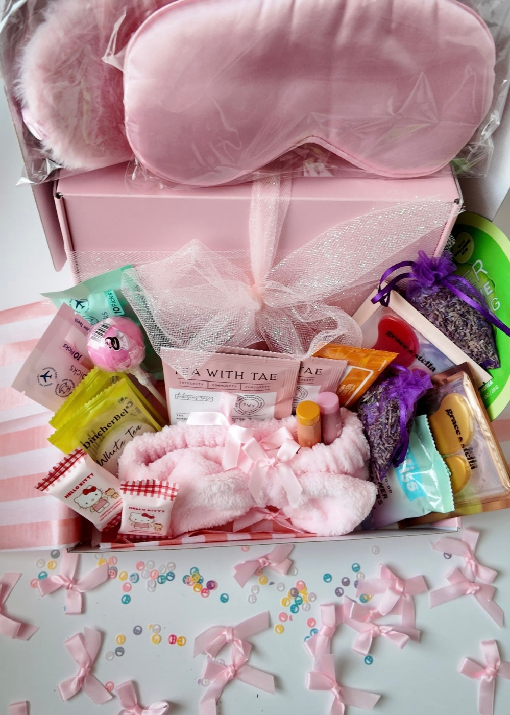 SLUMBER PARTY PINK SPARKLE BOX(Buy 10 or more and discount is $15.00 each code at checkout is BRIDE15