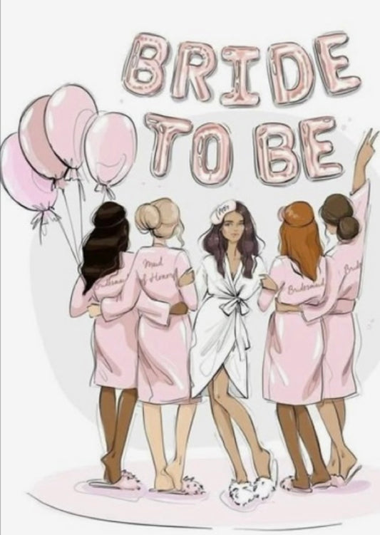 BRIDE TO BE GREETING CARDS(6 pack) 5X7 (Envelopes are included)Cards  blank inside