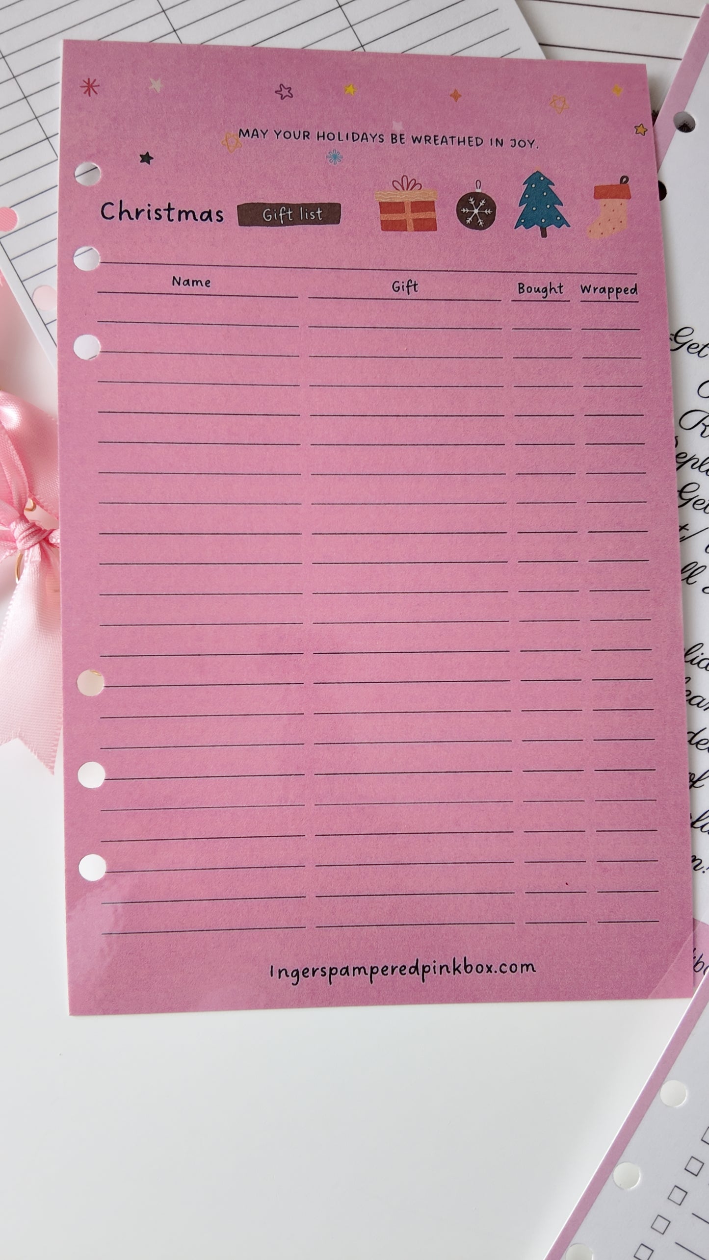 HOLIDAY ORGANIZATION BOOK