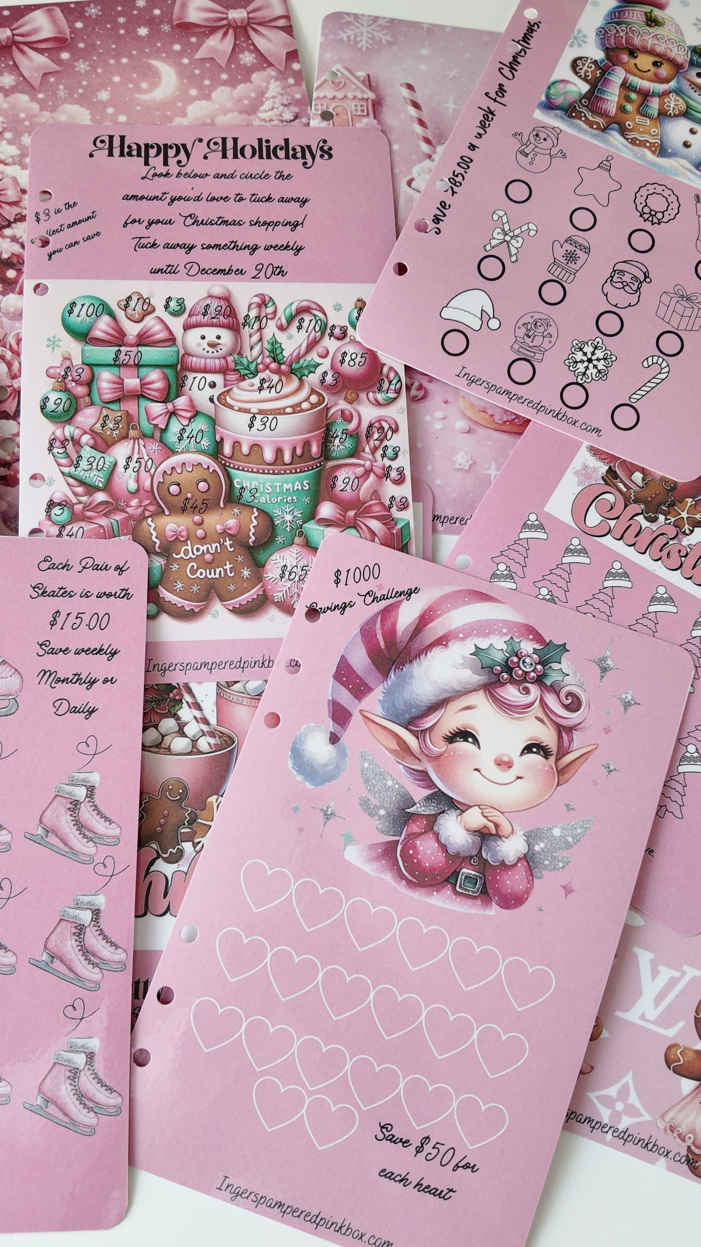 PRETTY PINK CHRISTMAS SAVINGS CHALLENGE BUNDLE