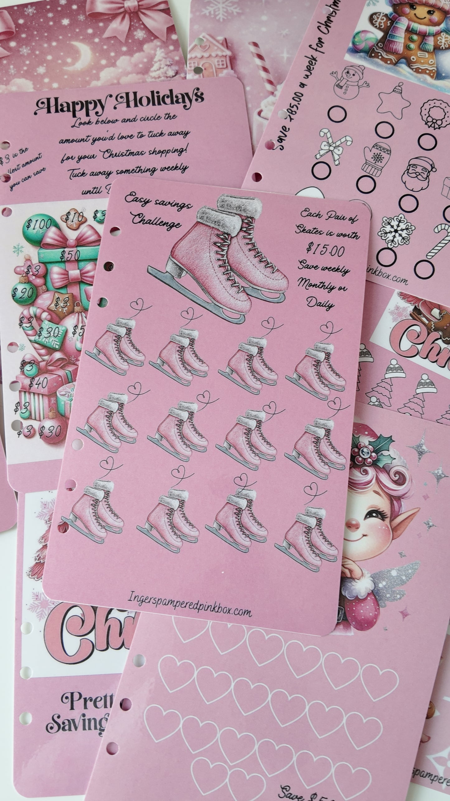 PRETTY PINK CHRISTMAS SAVINGS CHALLENGE BUNDLE
